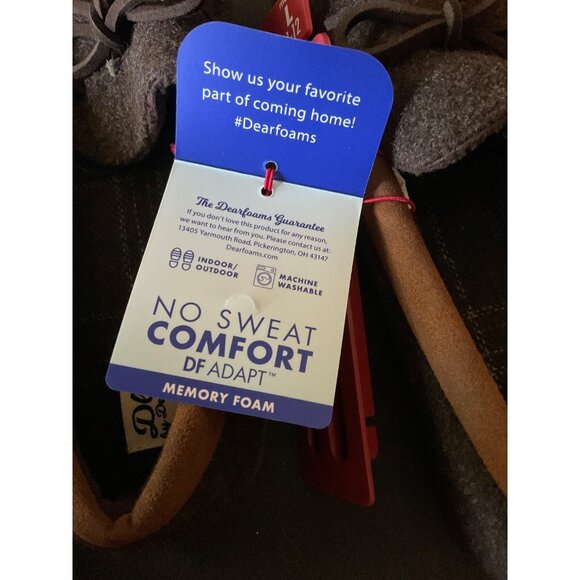 Slippers Dluxe by Dearfoam Size 11-12 - Brown W/Outdoor Soles NWT - Picture 7 of 8